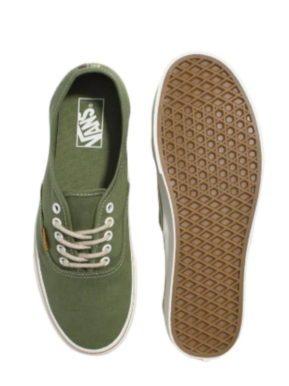 Vans-Authentic 'Embroidered Check Loden Green' - Picture 4 of 5